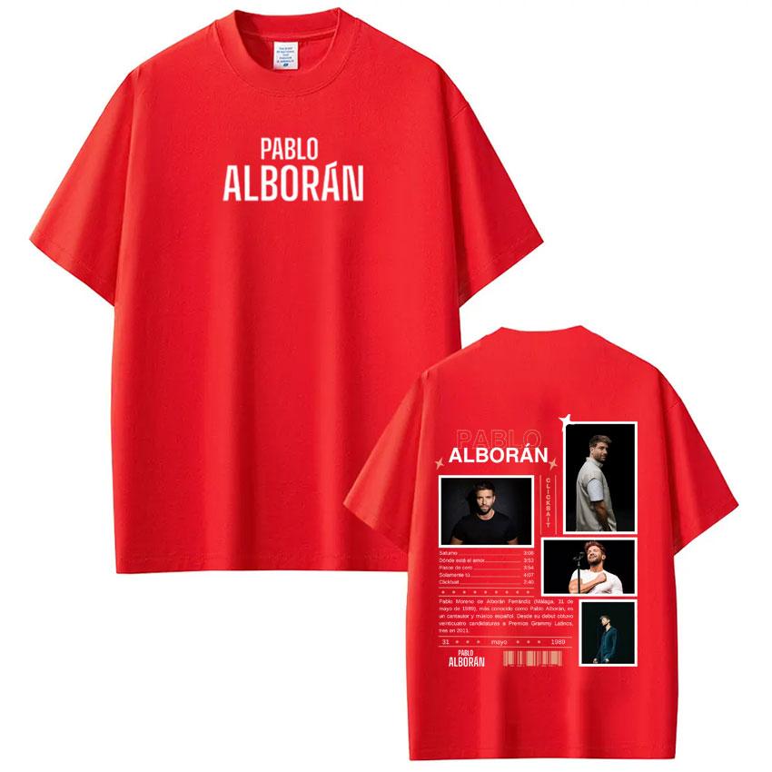 Singer Pablo Alboran Clickbait Album Cover Tshirts Mens Clothing Harajuku Hip Hop Street T Shirt Casual Comfort Loose Tshirts