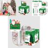 Green Christmas Celebration Gift Box With Santa Claus Print For Secret Santa Events