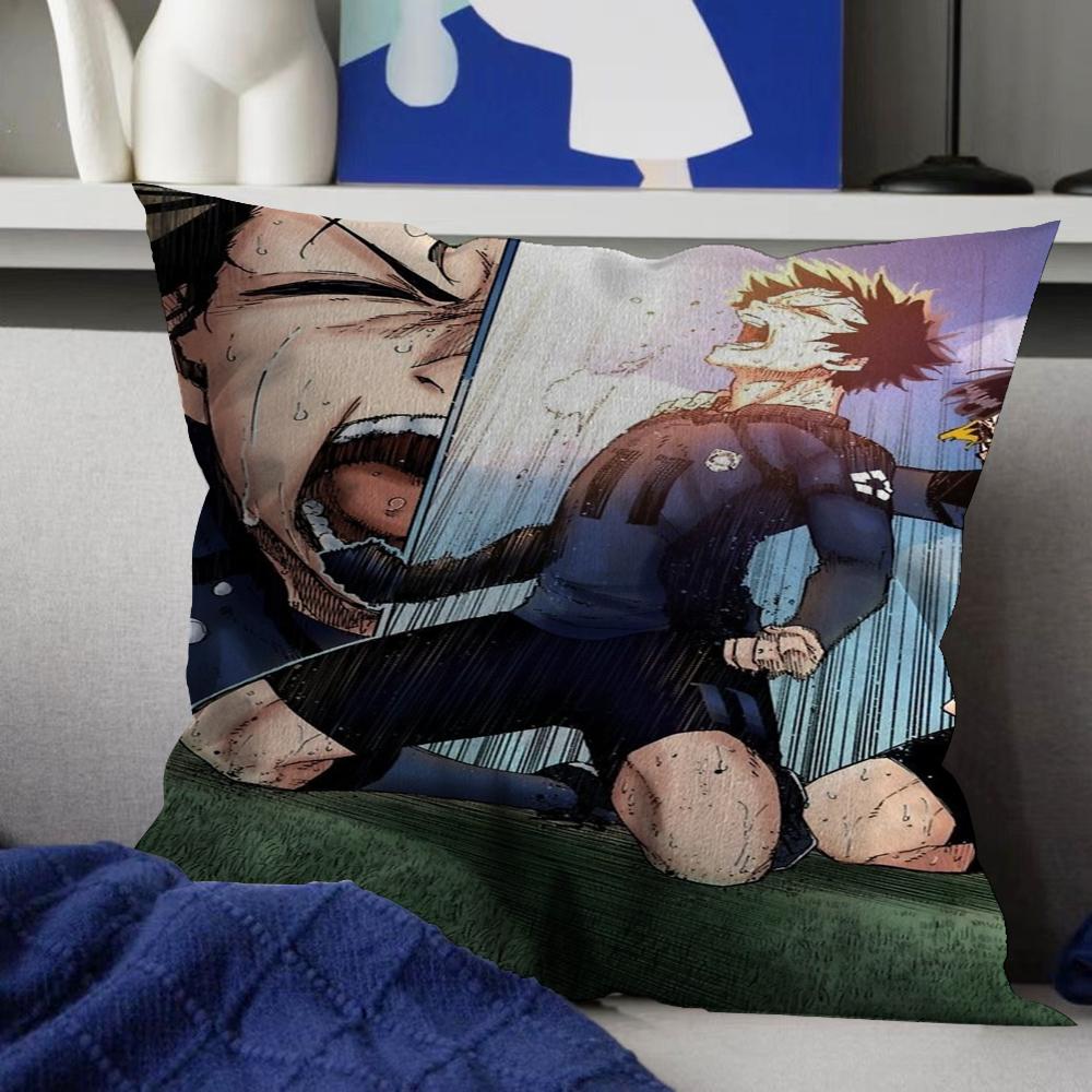 Blue Lock Anime Pillowcase Toon Gift Cushion Cover Bedroom Home Sofa Chair Seat Decor Pillow Case