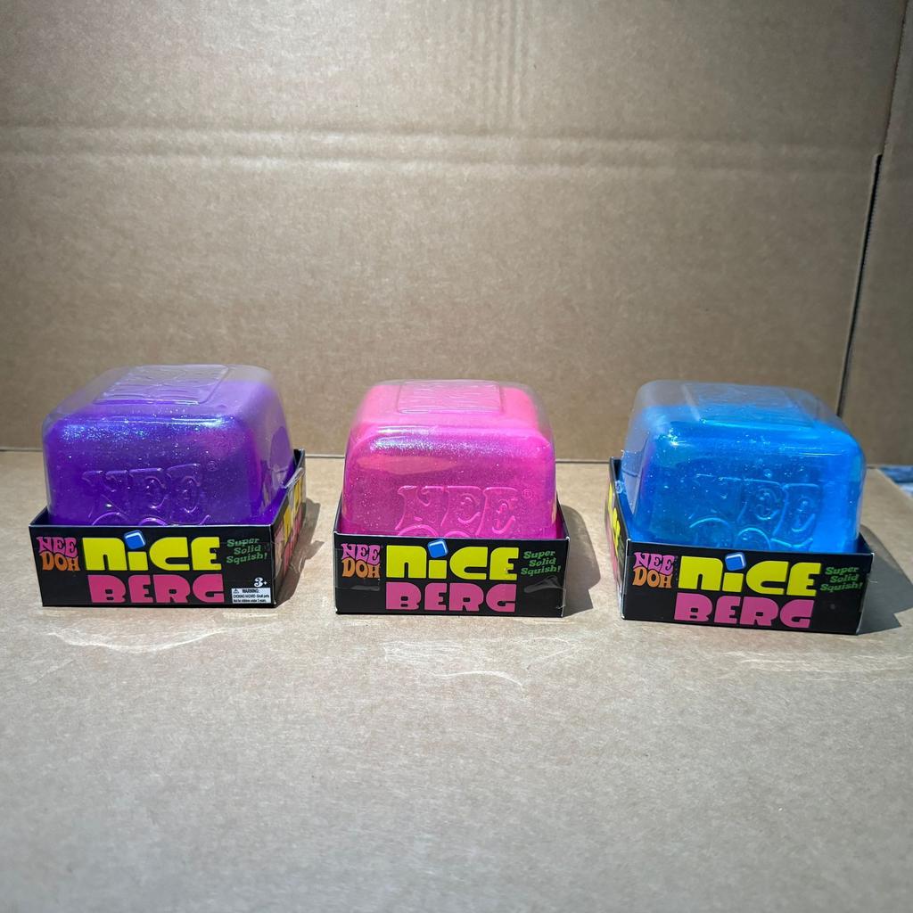 8,5 cm NeeDoh@Nice Berg Sensorischer Stressabbauer Fidget Spielzeug für Angst & Konzentration Schreibtisch Sensorischer Würfel Geschenke für Erwachsene