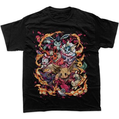 Eevee Pokemon Graphic TShirt Anime Style Tee Shirt Mens 2026 Summer Fashion Oversize Street Casual Y2K Top Streetwear Clothing