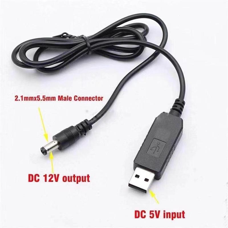 USB zu DC Stromkabel 5V zu 12V Aufwärtswandler 8 Adapter USB zu DC Klinkenstecker Ladekabel für WLAN-Router Mini-Ventilator Lautsprecher