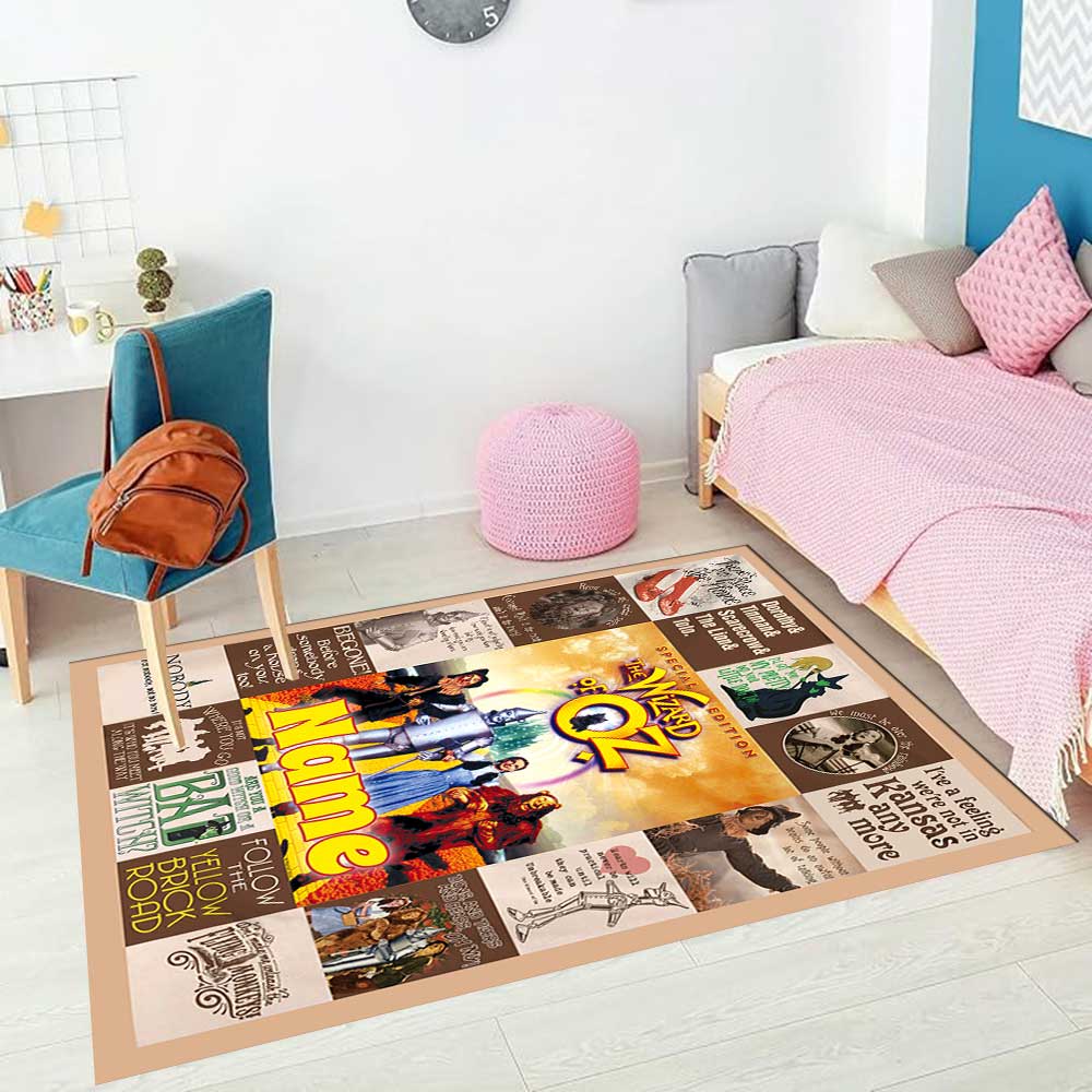 Warnermedia (2) Customize your name rug, office chair cushion, home bedroom living room gift.