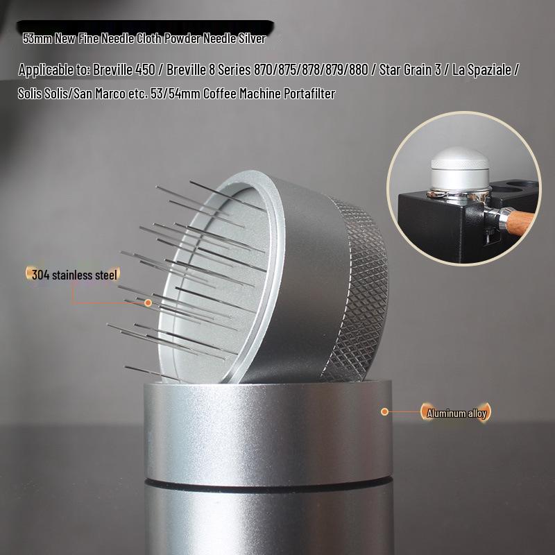 

Rotating Needle Coffee Distributor: Evenly Breaks Up Grounds Clumps for Espresso Machine Portafilter Handle 51/58mm