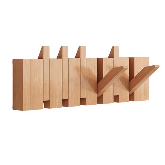 Yousheng Piano Style Coat Hook Wall-Mounted Wooden Clothes Hook Rustic Towel Hanger with Multiple Hooks for Coats Hats Scarves Keys Entryway Hallway