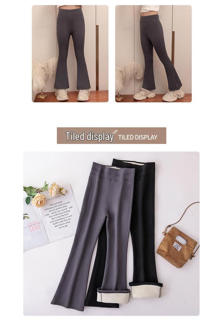 Girls' High-Waisted Shark Leggings - Spring/Autumn Korean Style Yoga Pants for Kids
