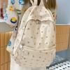 Women's Backpack Nylon Travel Bookbag Purse Floral Print Cute Medium Size Casual Daypack for Girls School Travel