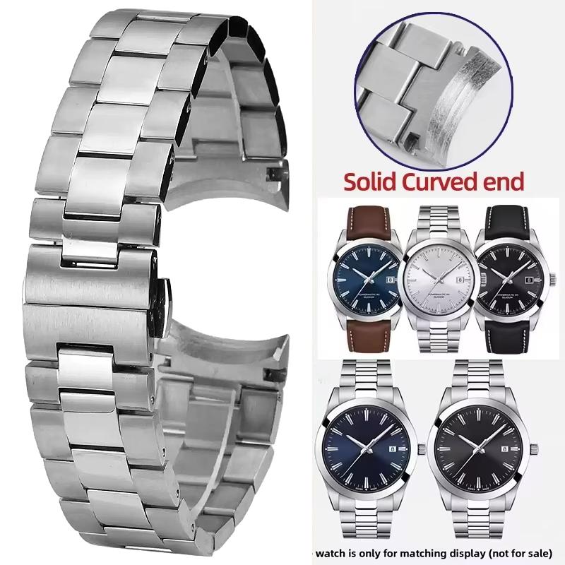 T127 Stainless steel strap 21mm For Tissot demeanor series men's Watchband T127.407 Curved End Links Metal Wristband bracelet