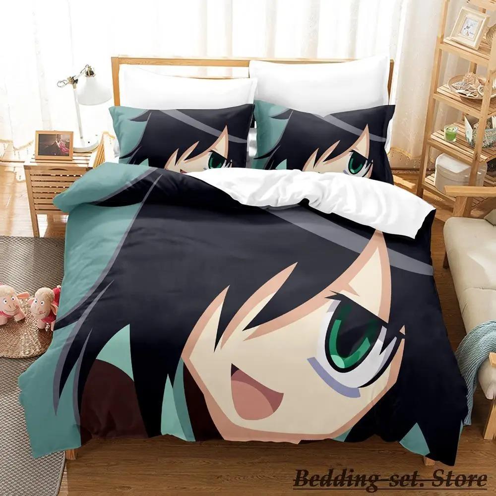 Watamote Bedding Set Single Twin Full Queen King Size Bed Set Adult Kid Bedroom Duvetcover Sets Anime parure de lit Bed