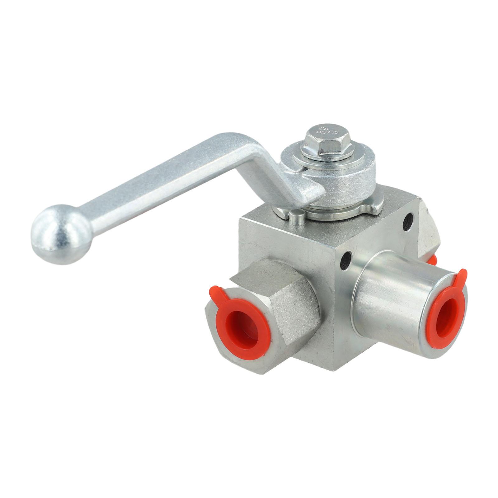 

Robust 3 Way Hydraulic Ball Valve Manual Shutoff for High Pressure 500 Bar Use G3/8