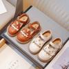 Children Shoes Cute Cartoon Rabbit Leather Shoes Versatile Girls Party Dresses Shoes Fashion Toddler Girl Loafers Shoe Zapatos