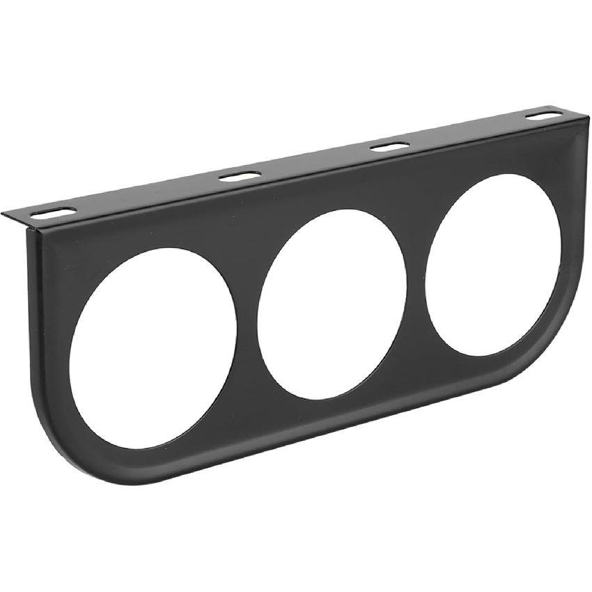 Gauge Holder 52mm/2in 3-Hole Triple Instrument Panel Shell Gauge Mounting Bracket Car Dashboard Meter Iron Holder Gauge Pod Gauge Mount(Black)