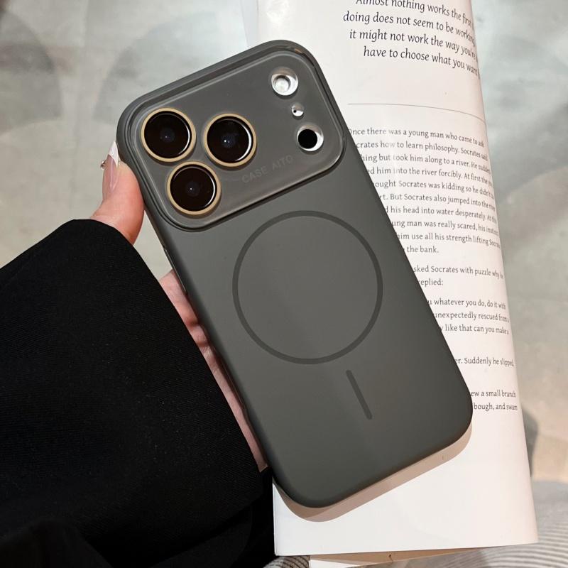 Luxury Liquid Magnetic for Magsafe Crystal Lens Case for iPhone 17 Pro Max  Air 16 15 14 13 12 Wireless Charge Soft Smooth Cover