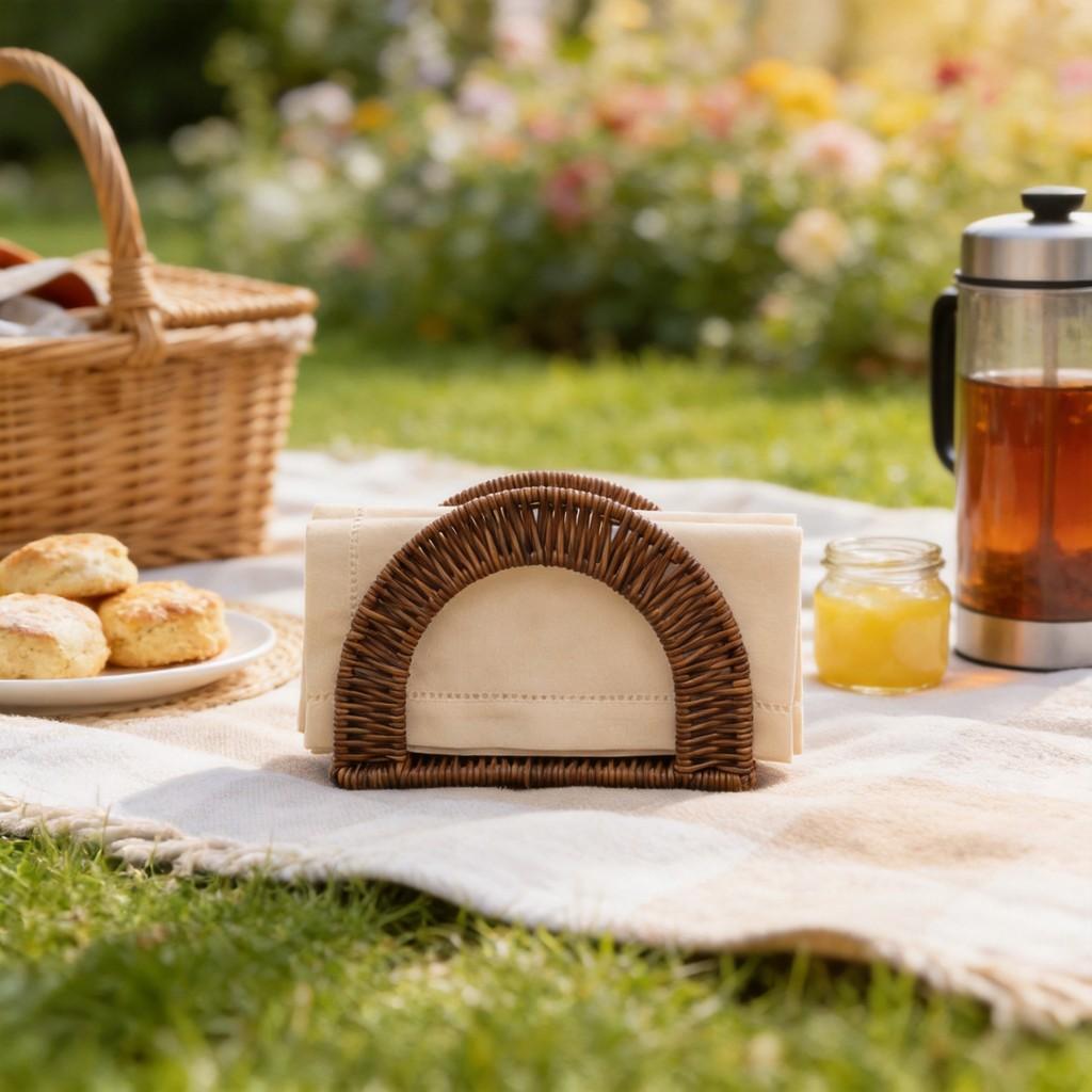 Napkin Holder For Kitchen And Dining Room With Washable Design And Retro Style