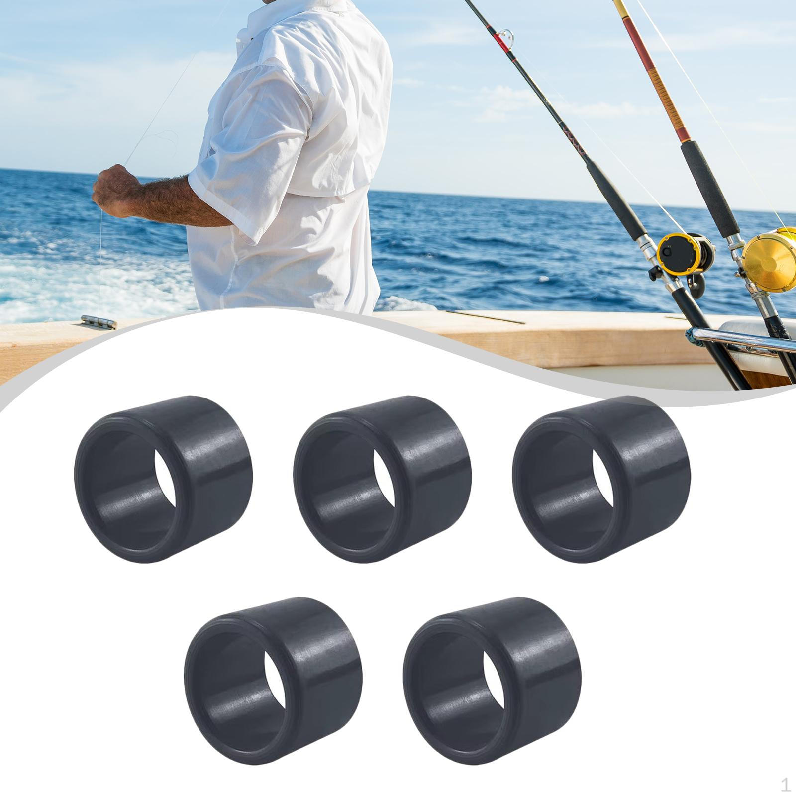 

5 Pieces Fishing Rod Holder Insert Pole Rest Rack Tube Protector for Boat чёрный