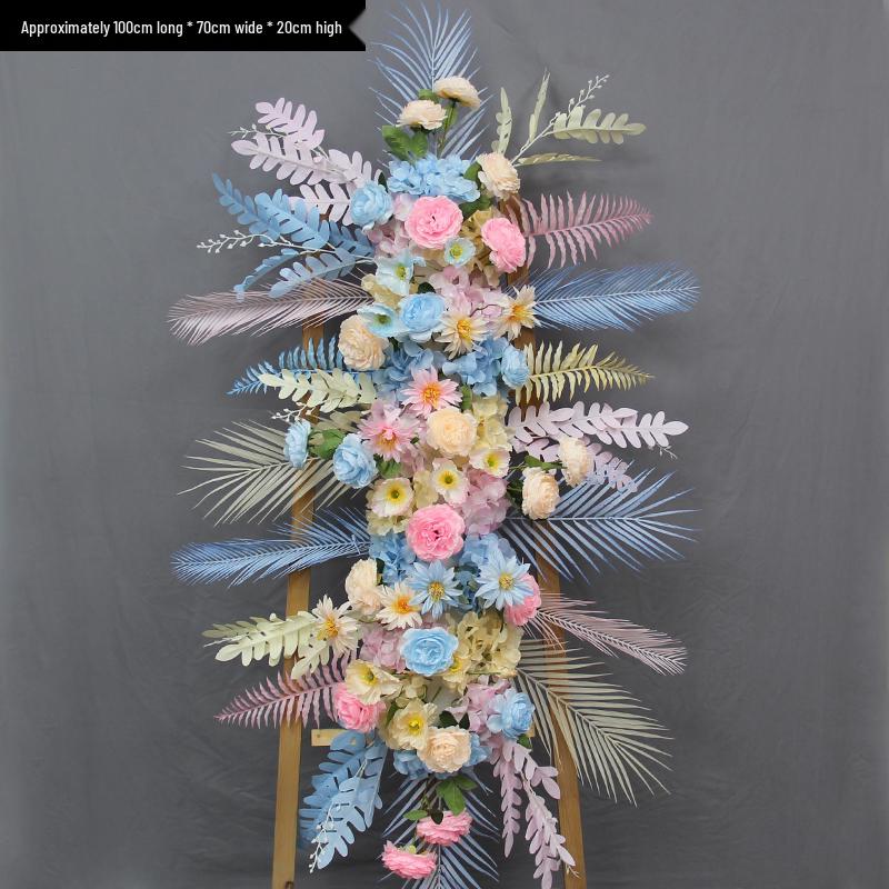 Blumen Kunstseide Blumenstreifen Set: Lange Hängegang-Anordnung & Hochzeitsaal-Dekor