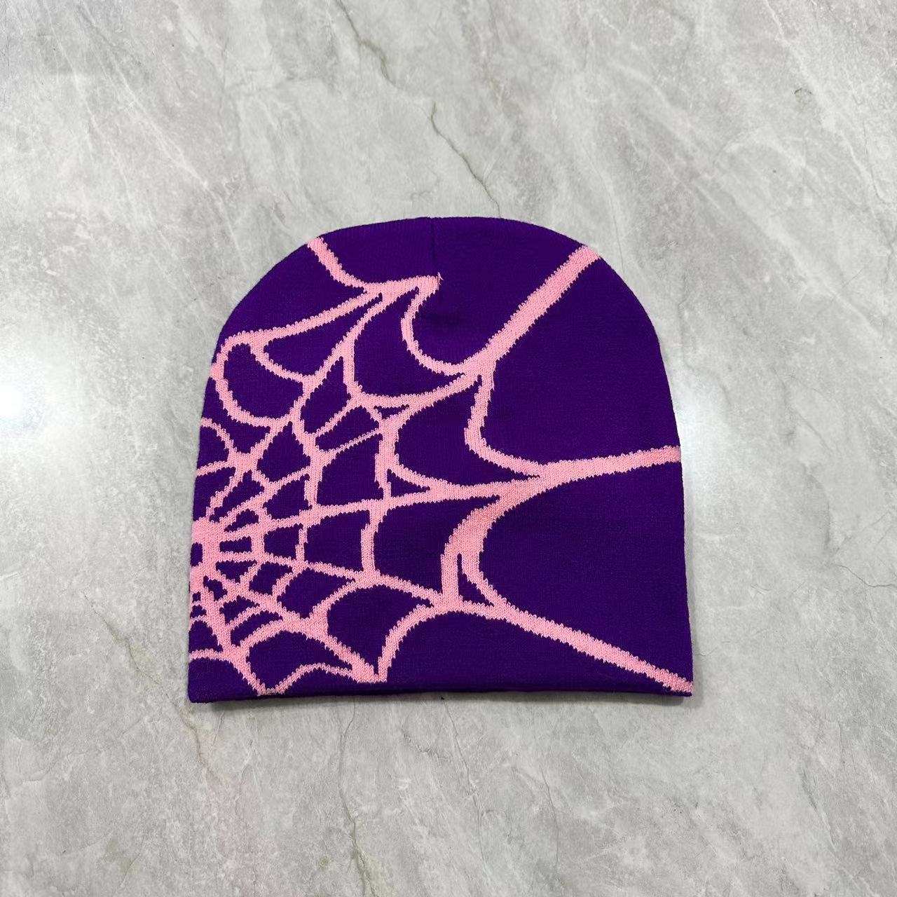 

Пуловер шерстяная шапка европейская и американская хит продаж паутина жаккардовая вязаная шапка мужские и женские термошапки мультяшная холодная шапка зимняя M（56-58cm） фиолетовый