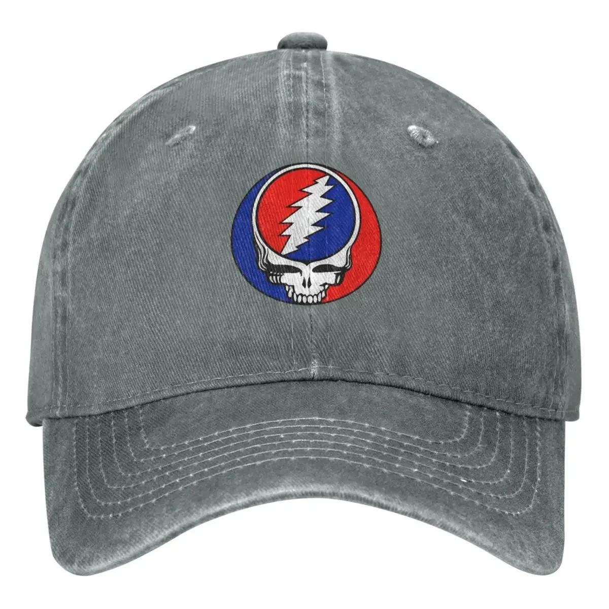 

Grateful Rock Music Band Washed Baseball Cap Dead Casual Hip Hop Hats Summer Unisex Teens Outdoor Gym Design Baseball Caps One Size