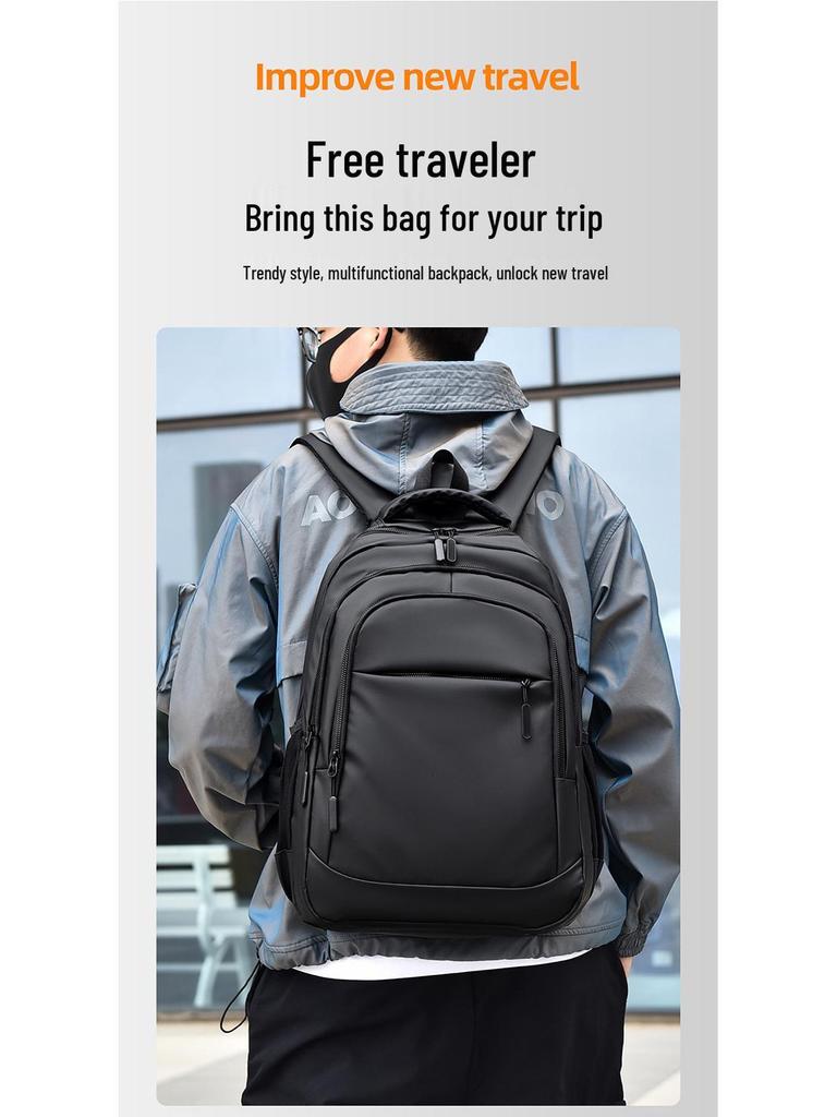 Men's High-End Waterproof Laptop Backpack - Cross-Border Fashion & Travel Schoolbag
