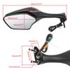 AD Black Motorcycle Rearview Mirror LED Folding Motorcycle Accessories for Honda CBR1000RR 2008-2014 LED Turn Signal Side Mirror