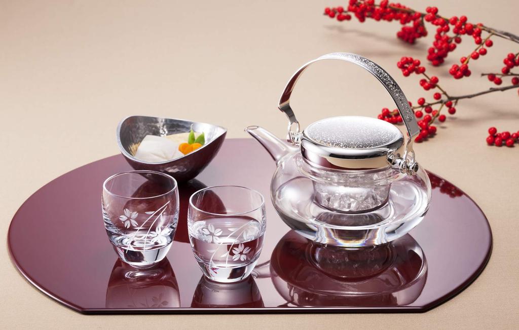 Toyo Sasaki Glass Pojemnik na zimne sake Jijiri Około 100 ml Kieliszki do sake Kolekcja Wyprodukowano w Japonii 3 sztuki Przezroczysty 360 ml, G604-M74