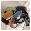 Korean Style Frosted Fabric Color Block Shoulder Bag - Autumn/Winter Fashion