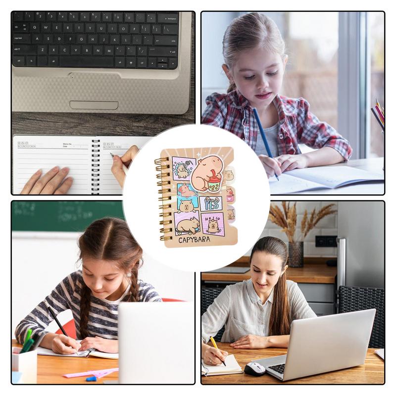 Cute Drawing Notebook For Kids Capybara Student Account Book Notebook Creative Children's Stationery School Supplies Coil Book