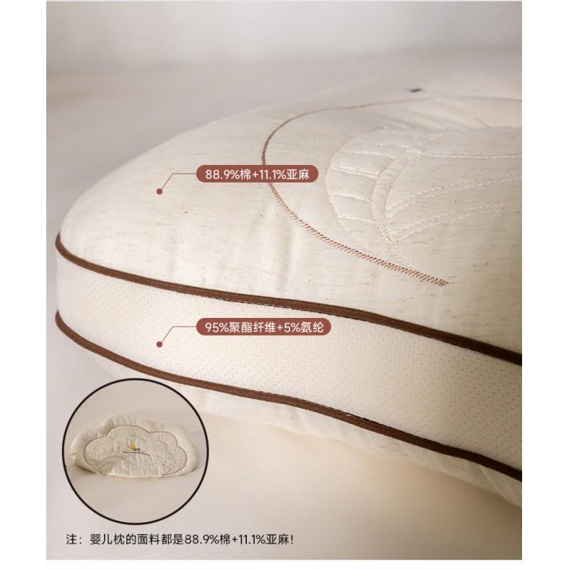 Cotton Linen Double Layer Gauze Baby Pillow With Contoured Design Neck Support Sleep Aid Infant Toddler Kids