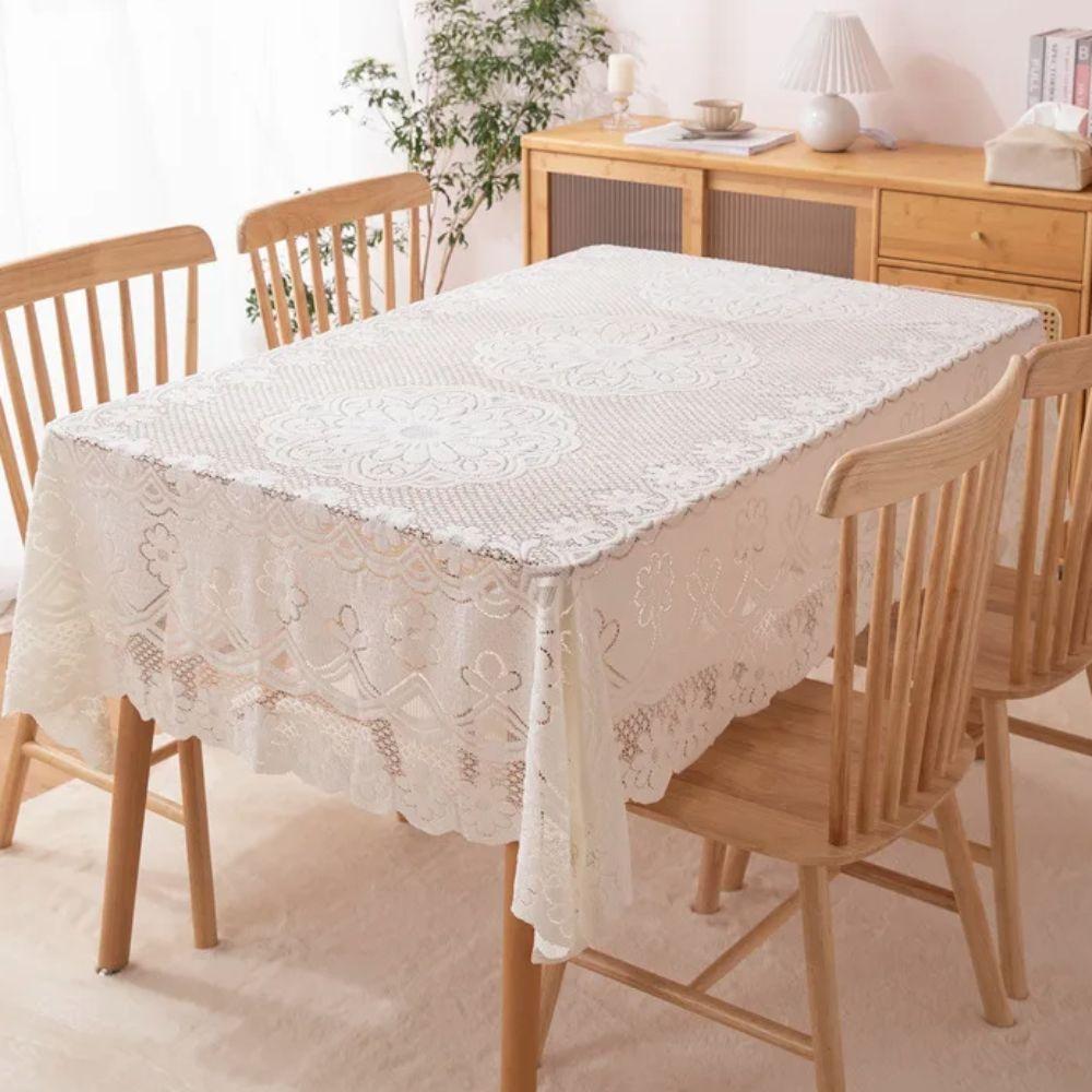 Antique Lace Hollow Tablecloth European Wedding Party Tablecloth Elegant Table Linen  Restaurant