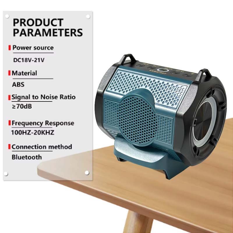 Portable Bluetooth Speaker For Makita 18V Lithium Battery Player Loudspeaker Amplifier With USB Type-C Port Charge for Camping