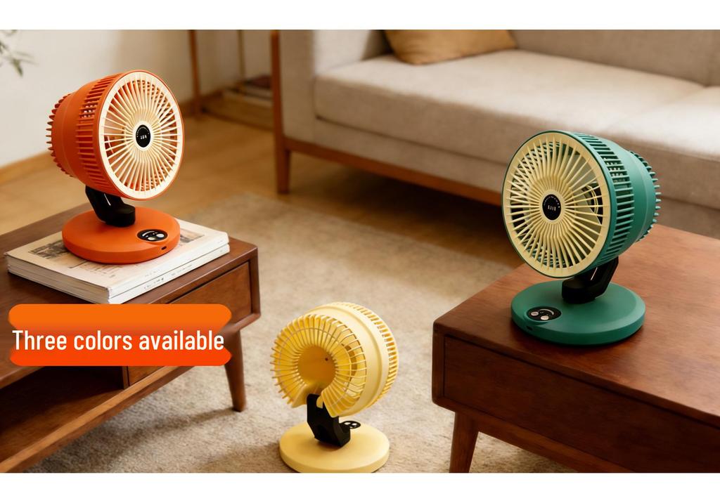 USB Charging Silent Oscillating Desktop Fan for Office, Dorm, and Home