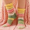 Warmer Winterstil in lebendigen Pastellfarben Damen Thermosocken bis zur Wade Bequem für kaltes Wetter Rutschfeste Polstersohlen