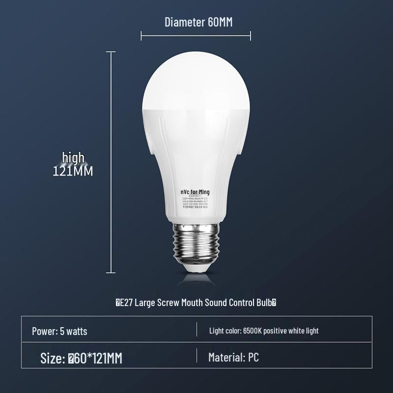 

High Brightness Sound-Controlled Induction Bulb for Stairways and Corridors