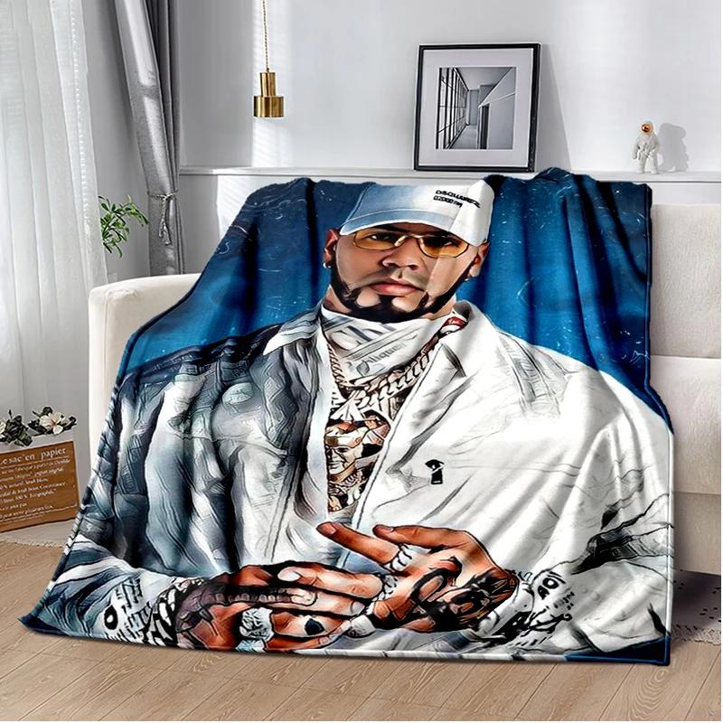 Anuel AA Rapper Hip Hop Singer Blanket Sofa Office Hiking Picnic Super Soft Quilt Fashion Flannel Throws Blanket Birthday Gift