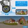New EU Dual Lens 4G IP Camera WiFi 8MP 4K Surveillance Camera Wireless Outdoor Smart Home Night Vision Digital Zoom CCTV Camera