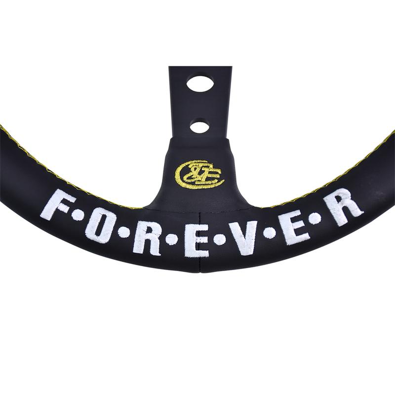 Vertex 320MM Star Embroidery Sports Steering Wheel Golden Wiring Universal Modified Steering Wheel with Forever