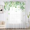 1pc Window Sheer Curtain Living Room Bedroom Dining Room Corridor Office Gym Romantic Warm Flowers Valentine's Day Roses Translucent