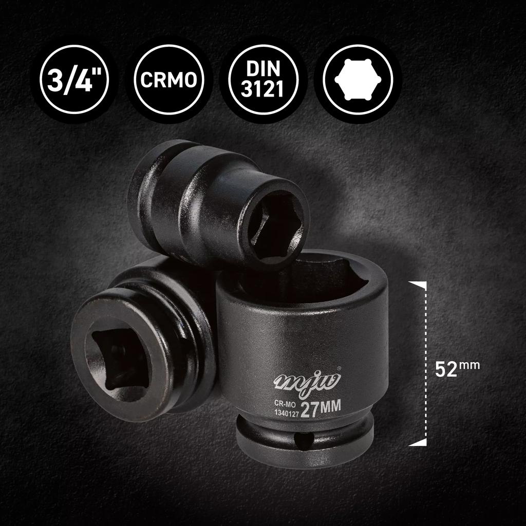 Mjw Nasadka Udarowa 3/4 Klucz Nasadkowy" 6-Kąt 17 Mm
