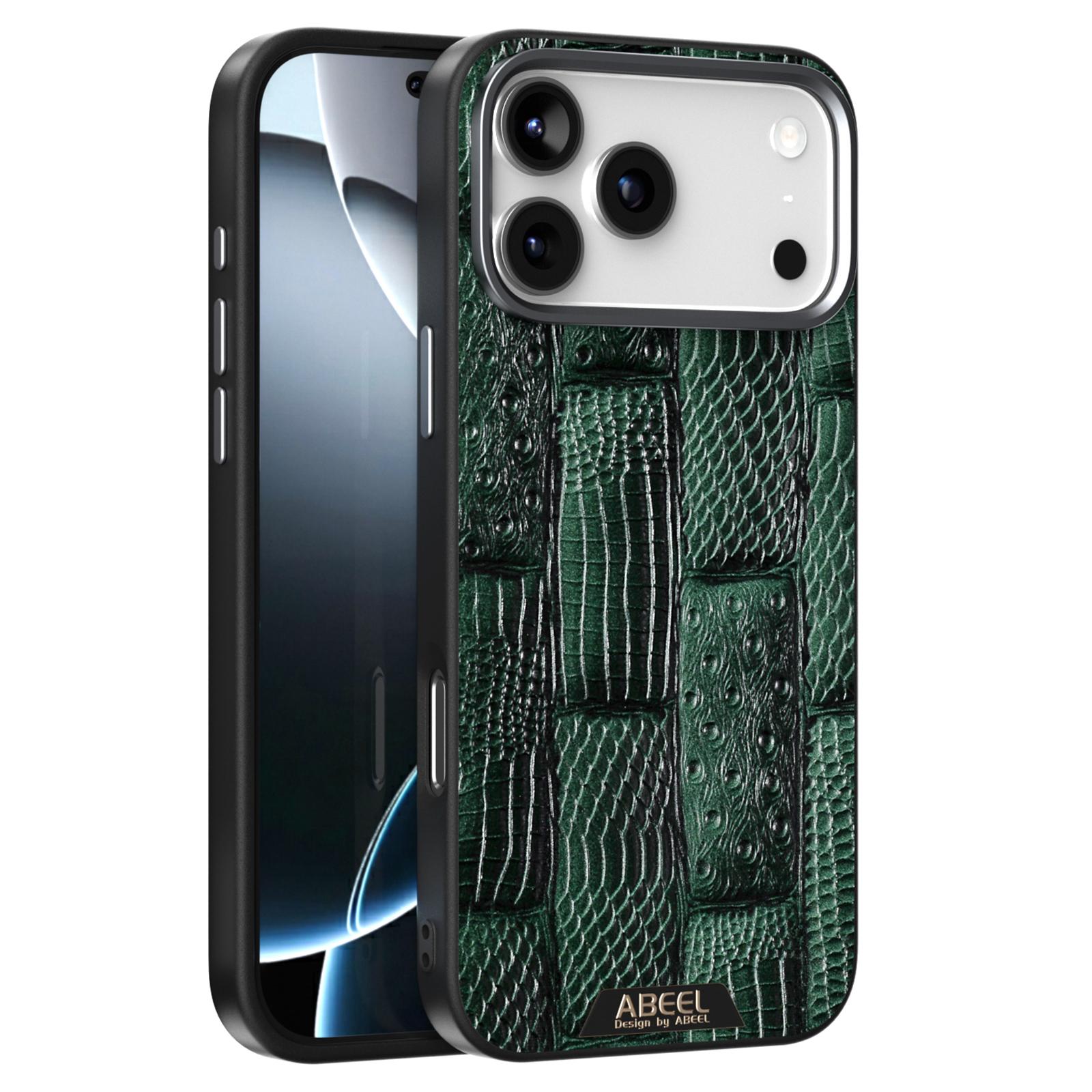 ABEEL Чехол для iPhone 17 Pro Max, совместимый с MagSafe, текстура Зверя, микро-тиснение, задняя крышка B
