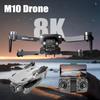New M10 Rc Drone 8K Profesional HD Dual Camera with Screen FPV Brushless Motor 5G WIFI 360° Intelligent Obstacle Avoidance Quadcopter Toys UAV