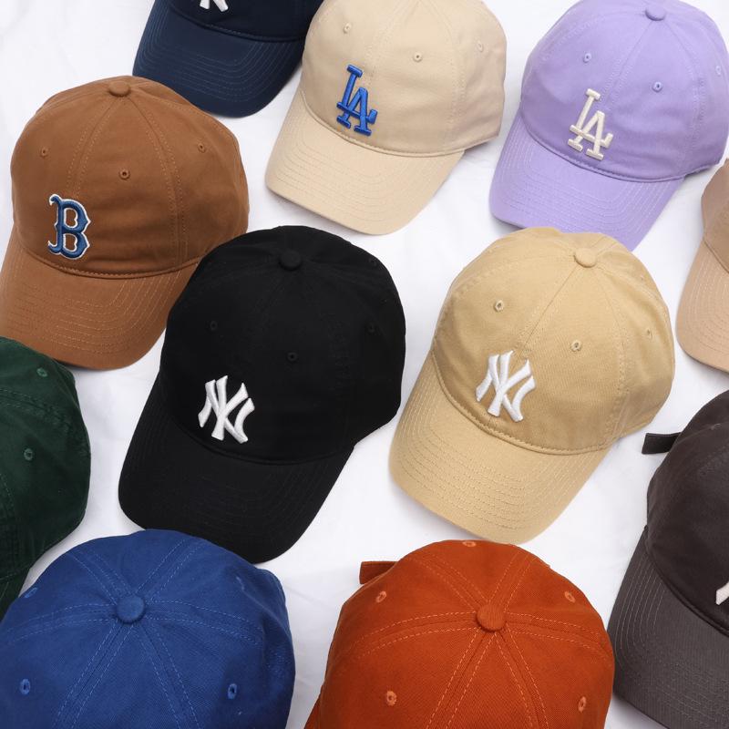 Korea MLB NY Yankees Verstellbare Baseballkappe, Unisex Softtop mit großem Logo und LA Duckbill-Design.