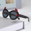 New little devil funny children's sunglasses personality cool cute anti-ultraviolet sunglasses for boys and girls concave shape