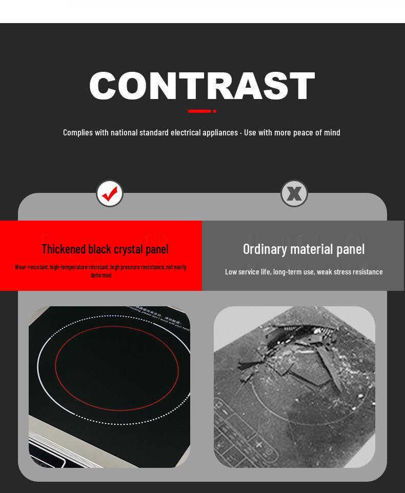 Aragaz cu inducție comercial de înaltă putere 3500W din oțel inoxidabil pentru wok