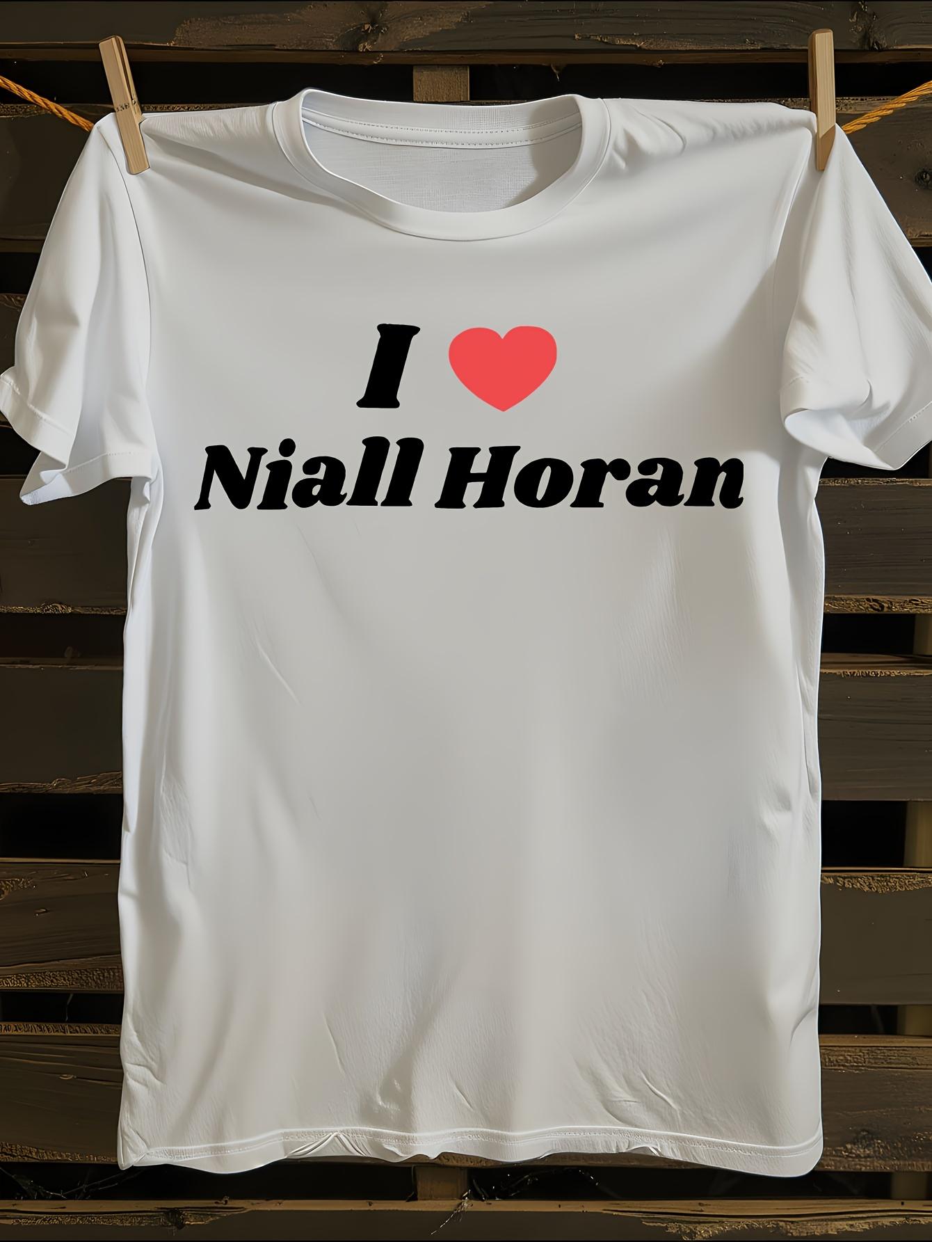 

Niall Horan Graphic T-Shirt Mens Tshirt Womens Tshirts with Letters Print Short Sleeves T-Shirt Casual Street Tee Shirt Top XL