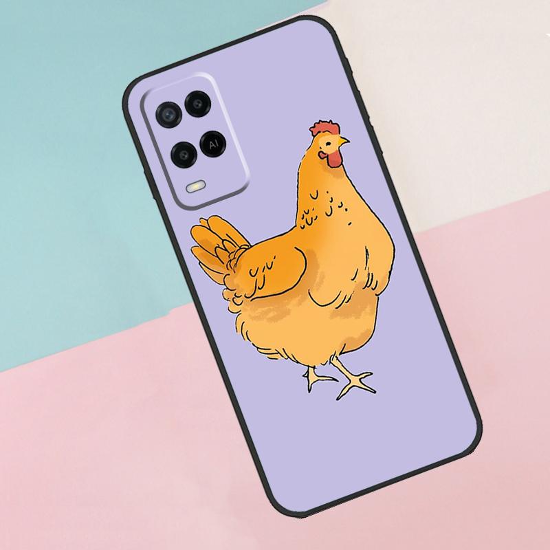 Chubby Chicken For Oppo A74 A94 A54 A80 A78 A98 A40 A60 A18 A38 A58 A15 A17 A77 A57S A16 A76 A96 Phone Case