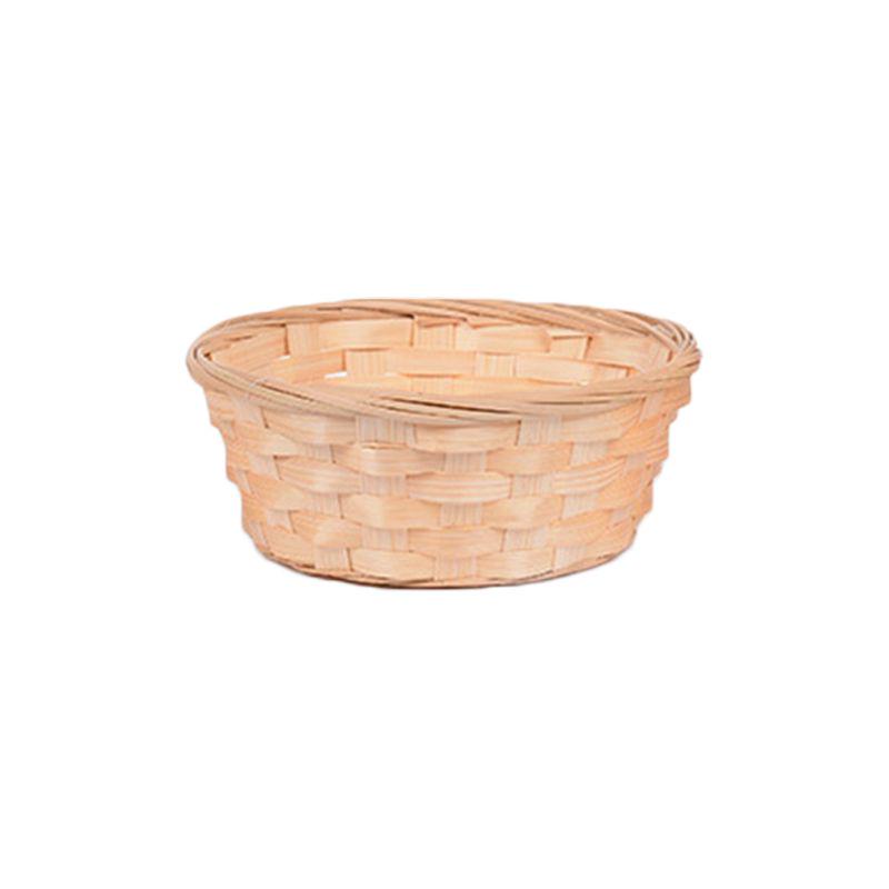 Bamboo Woven Bread Basket Snacks Container Food Display Basketry Kitchen Fruit Vegetables Egg Storage Tray Wicker Basket