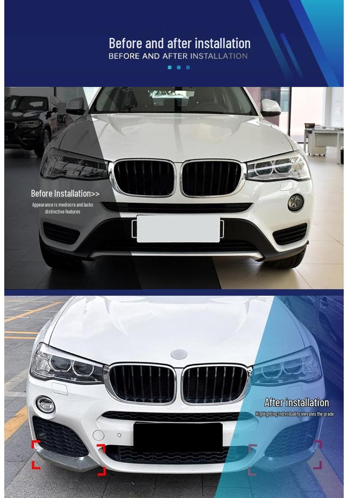 BMW Front Bumper Corner Lip Modification