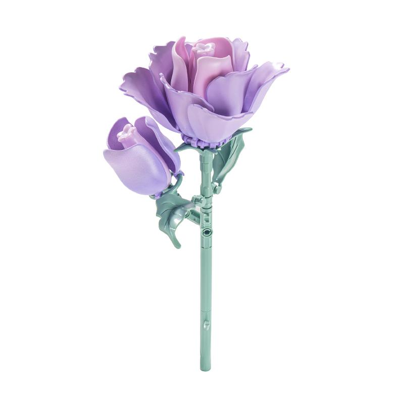 Plant And Flower Building Blocks Building Set, Single Rose, Sunflower, Tulip, Etc., Home Decoration Block Toy Gift For Girls
