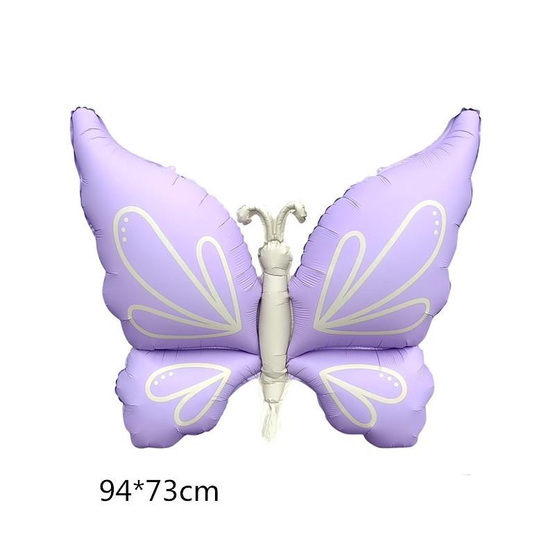 Barevný kreslený hliníkový balónek ve tvaru motýla pro narozeninovou dekoraci