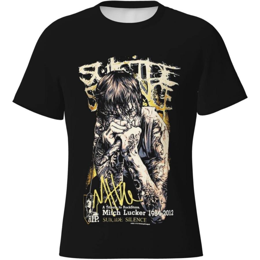 Parihar Mitch Lucker Группа Suicide Silence Мужские футболки с коротким рукавом Быстросохнущие XXXXXL чёрный 1590₽